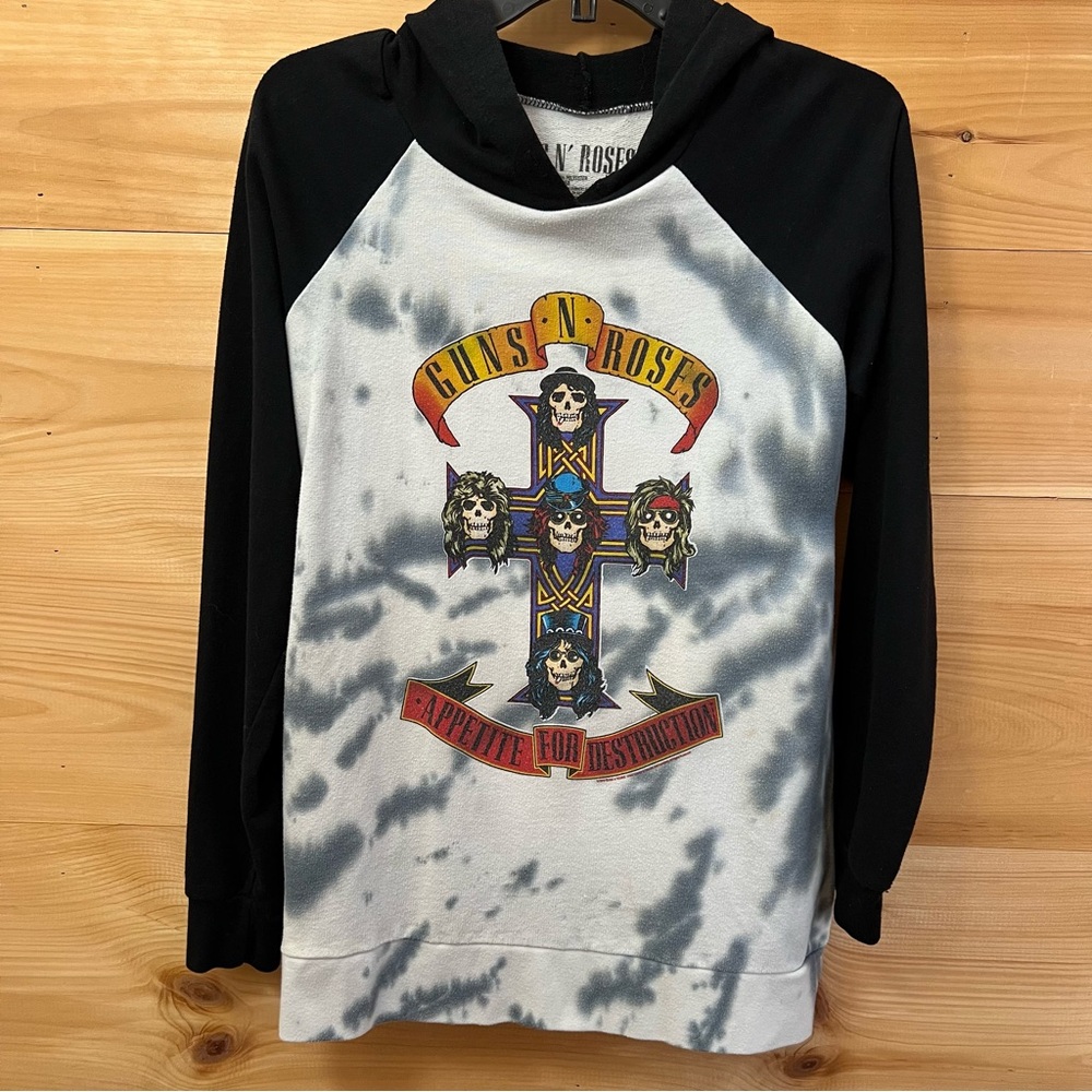 Guns N Roses Vintage Grungy Rock Band Hoodie - Kids' unisex sz L